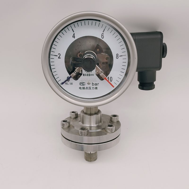 Explosion proof electric contact diaphragm pressure gauge
